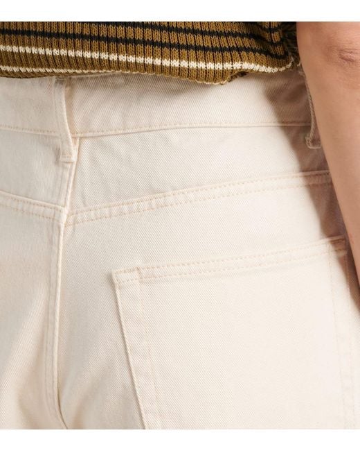 Jean Ample A Taille Haute Rohe en coloris White