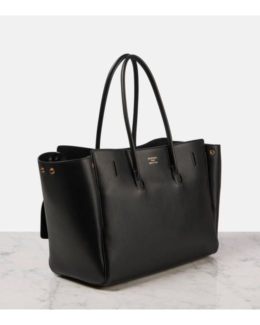 Balenciaga Black Bel Air Medium Leather Tote Bag