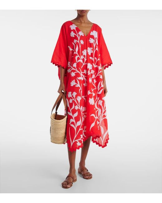 Caftano di Juliet Dunn in Red