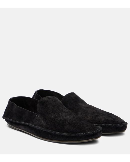 The Row Black Loafers Tyler Aus Veloursleder