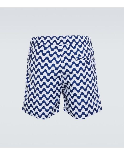 Frescobol Carioca Blue Copacabana Printed Swim Shorts for men