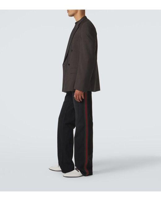 Gucci White Como Horsebit Leather Loafers for men