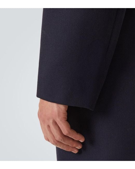 Maison Margiela Blue Wool Coat for men