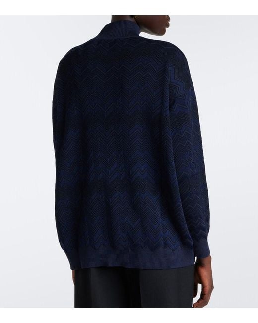 Missoni Blue Pullover Zigzag