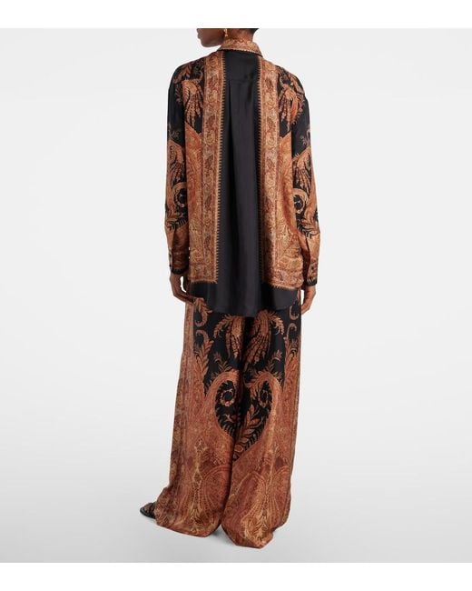 Zimmermann Brown Hypnotic Silk Shirt