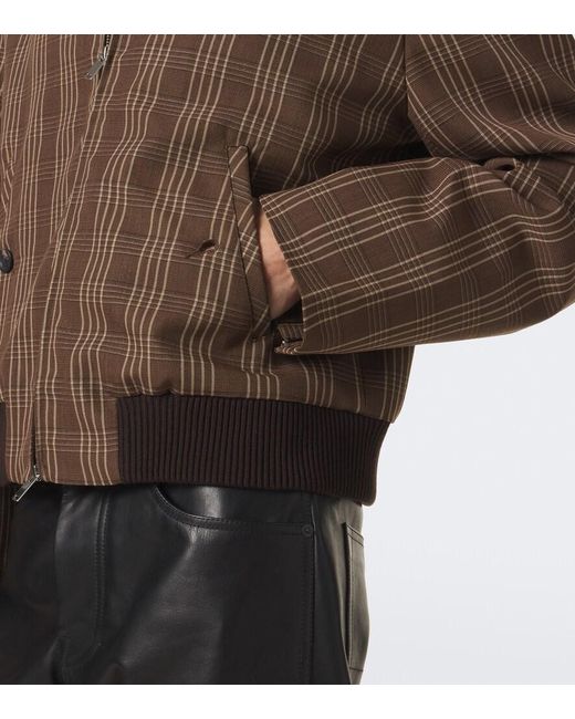 Wales Bonner Brown Axis Checked Virgin Wool Jacket for men