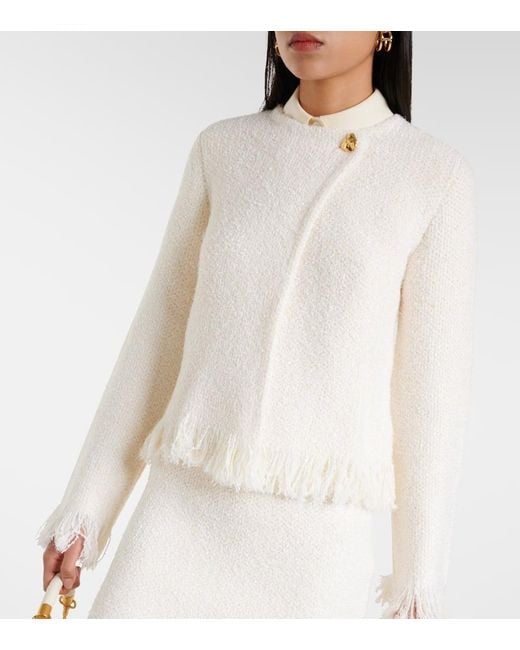 Chloé White Wool And Silk Blend Jacket