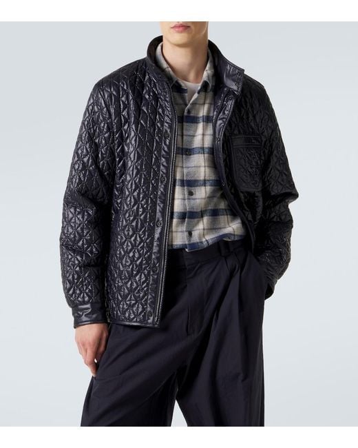 Moncler Blue Quilted Jacket for men