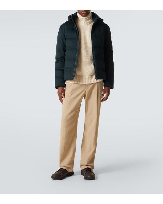 Zegna Black Elements Technical Cashmere Down Jacket for men