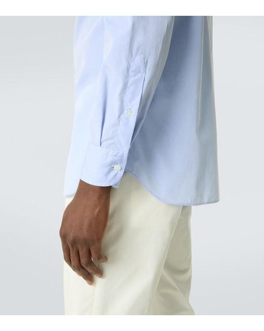 Lardini Blue Cotton Poplin Shirt for men