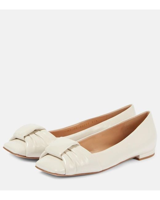 Gianvito Rossi Natural Patent Leather Ballet Flats