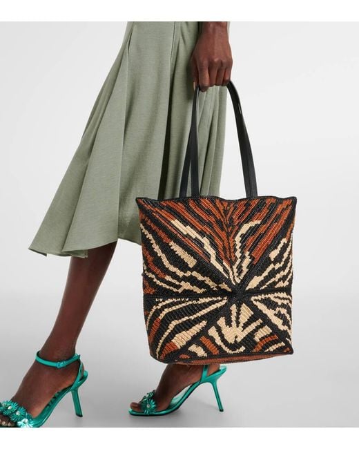 Loewe White Paula's Ibiza Puzzle Fold Medium Tote Bag