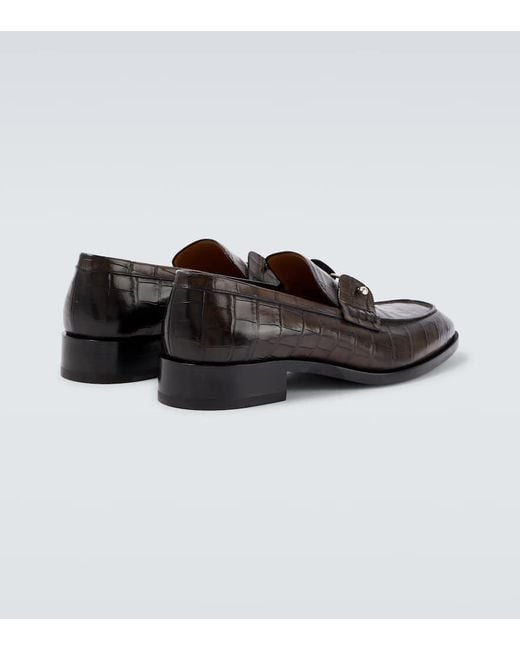 Christian Louboutin Loafers Chambelimoc Aus Leder in Brown für Herren