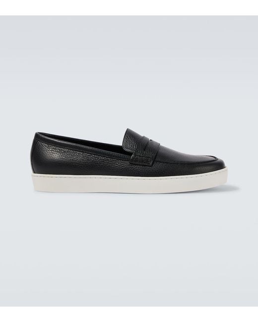 Manolo Blahnik Slip-On Sneakers Ellis Aus Leder in Black für Herren