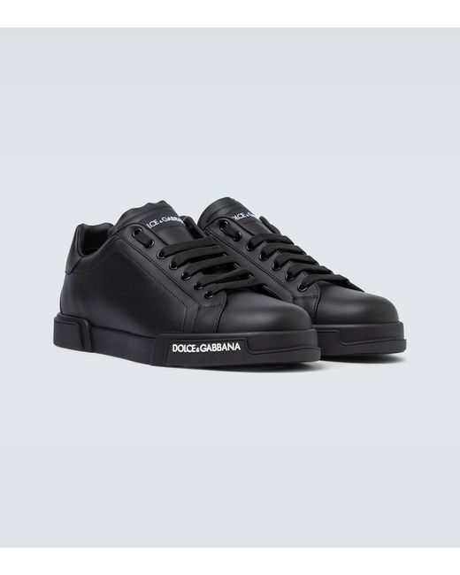 Zapatillas Port Light de piel Dolce & Gabbana de hombre de color Black