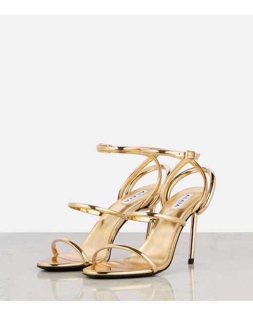Sandali Strappy di Alaïa in Metallic