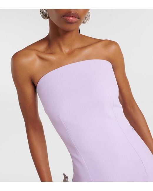 Safiyaa Purple Sofie Crepe Gown