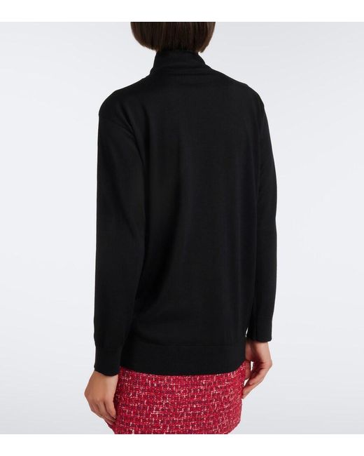 Valentino Black Bow-Detail Wool Sweater