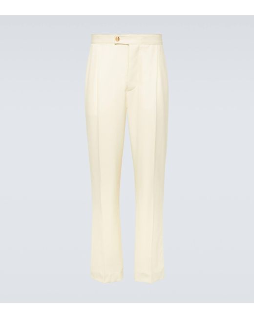 Pantalon ample en laine King & Tuckfield pour homme en coloris White