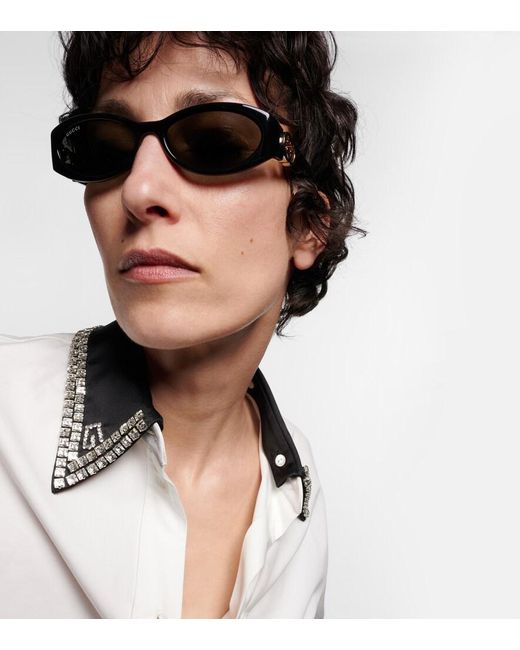 Gucci Gray Interlocking G Oval Sunglasses