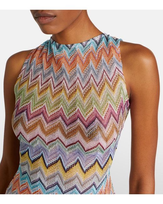 Missoni Multicolor Zigzag Lame Minidress