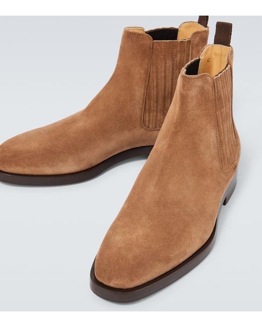 Bottines Chelsea En Daim Brunello Cucinelli pour homme en coloris Brown