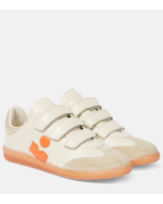 Isabel Marant White Beth Leather Sneakers