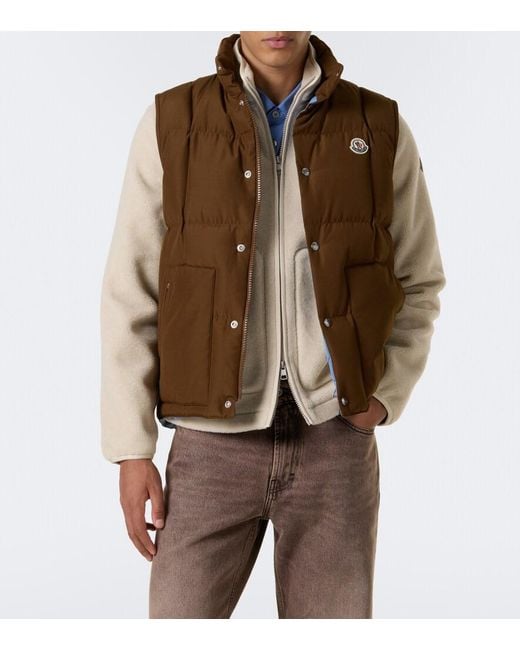 Chaleco De Plumas Moncler de hombre de color Brown