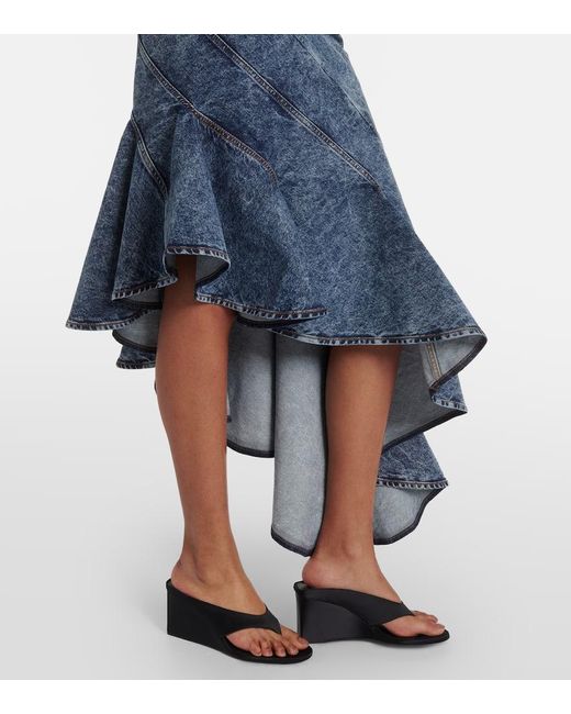 Alaïa Blue Midirock Spiral Aus Denim