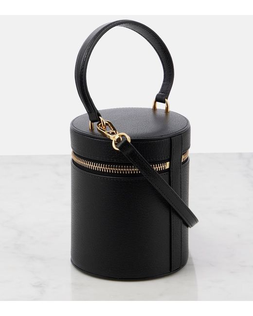 Alaïa Black Cube Mini Leather Vanity Bag