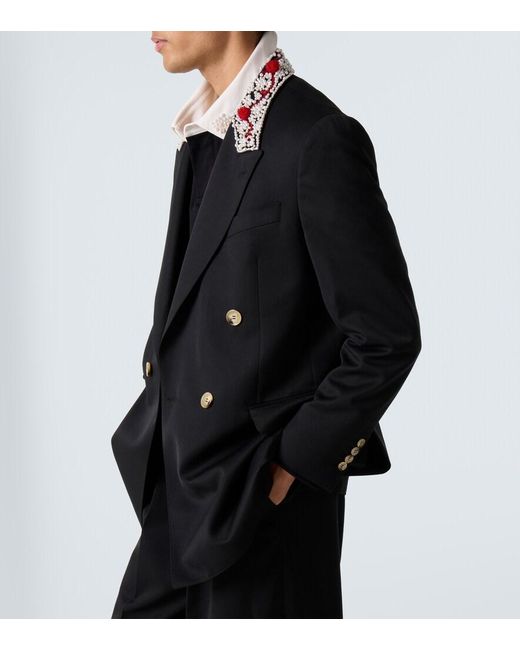 Blazer Cruzado Adornado Simone Rocha de hombre de color Black