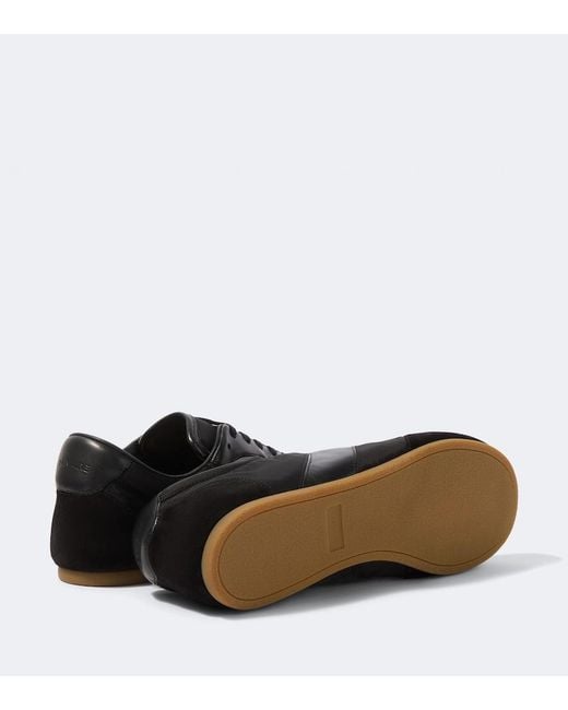 Lemaire Black Soft Suede-Trimmed Sneakers for men