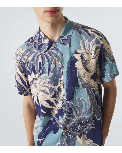 J.W. Anderson Blue Floral Bowling Shirt for men