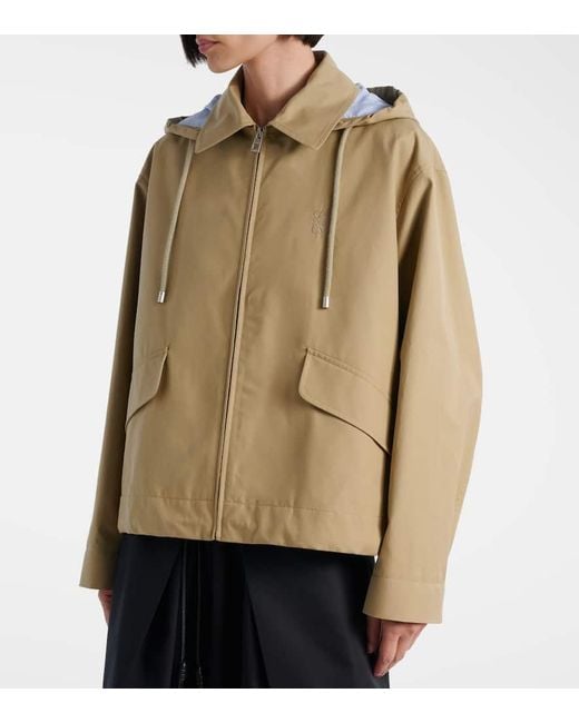 Chaqueta De Gabardina De Algodon Con Anagrama Loewe de color Natural