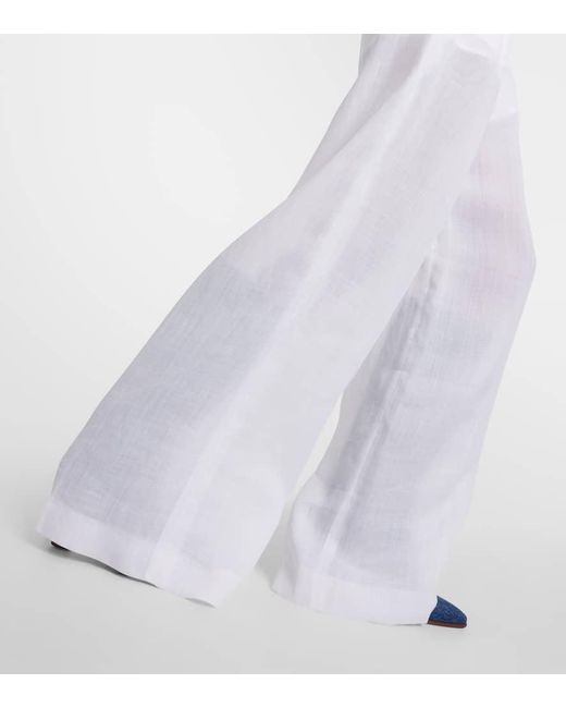 Pantalones anchos Ramie Chloé de color White