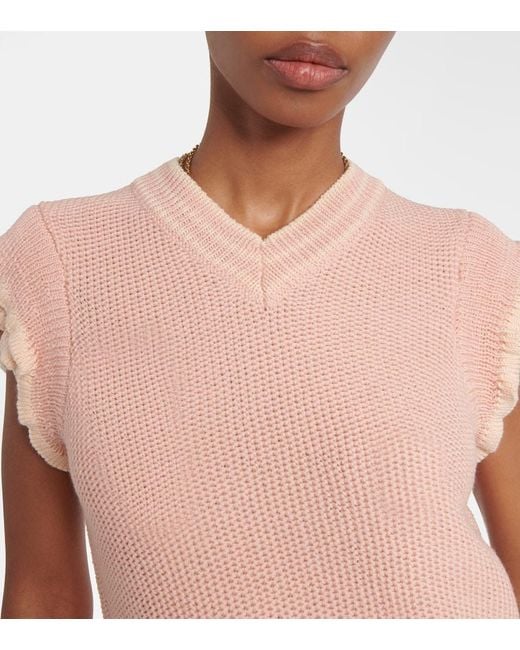 Chloé Pink Pastel Wool Vest