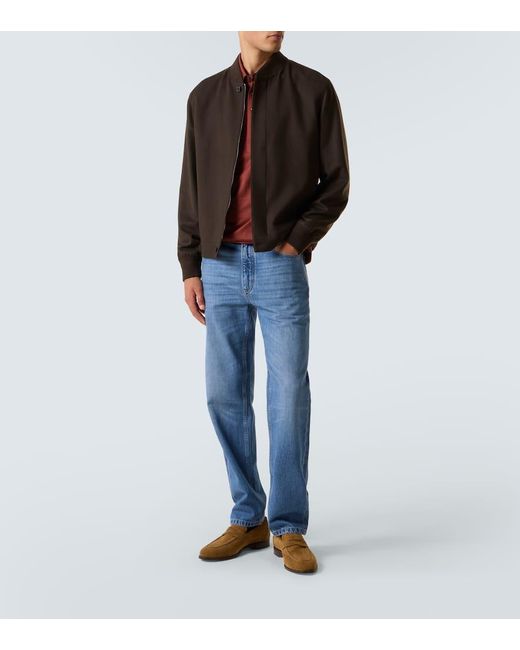 Zegna Brown Elements Cashmere Jacket for men