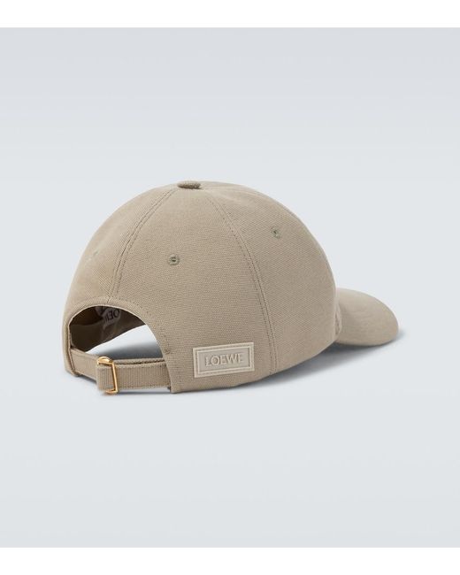 Loewe Natural Anagram Cotton Canvas Baseball Cap for men