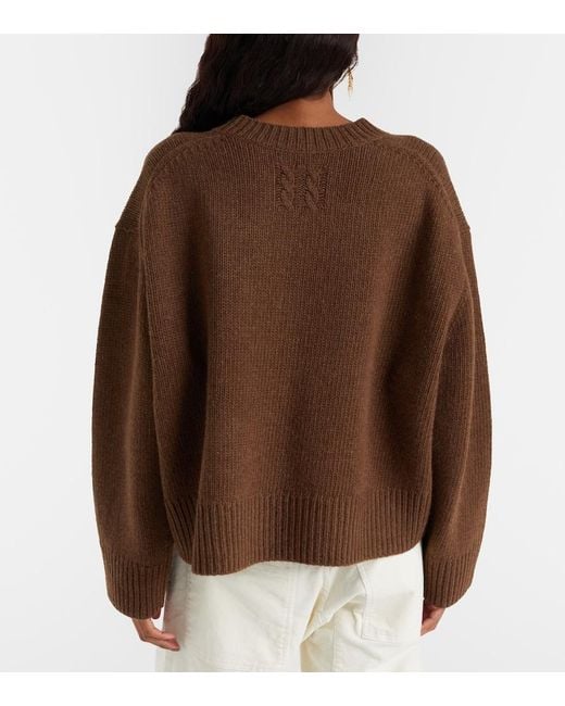 Nili Lotan Brown Josepha Wool Sweater