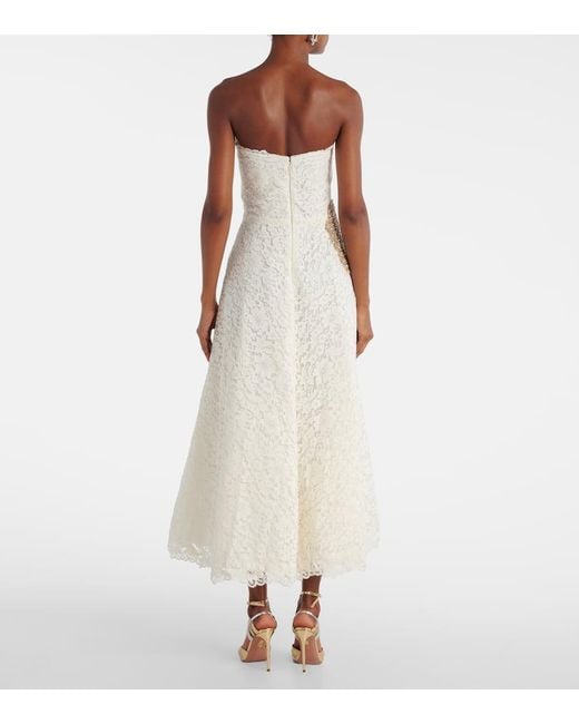 Costarellos White Hallis Embellished Lace Cocktail Dress