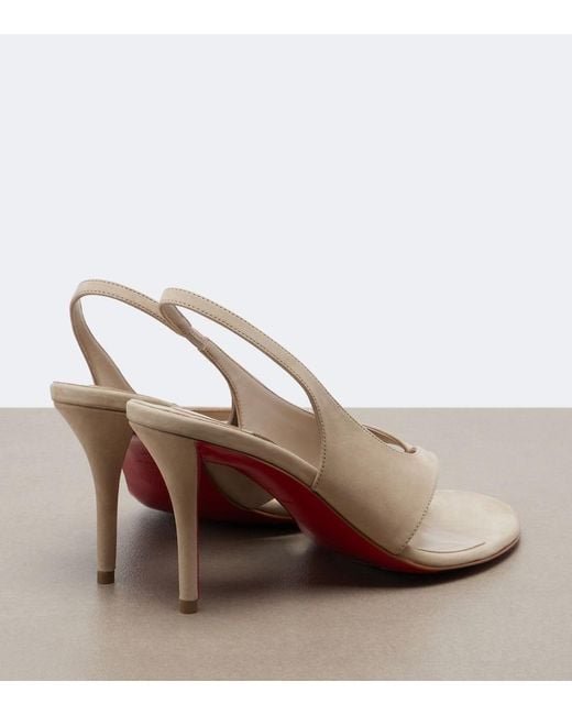 Christian Louboutin Natural Miss Z Suede Thong Sandals