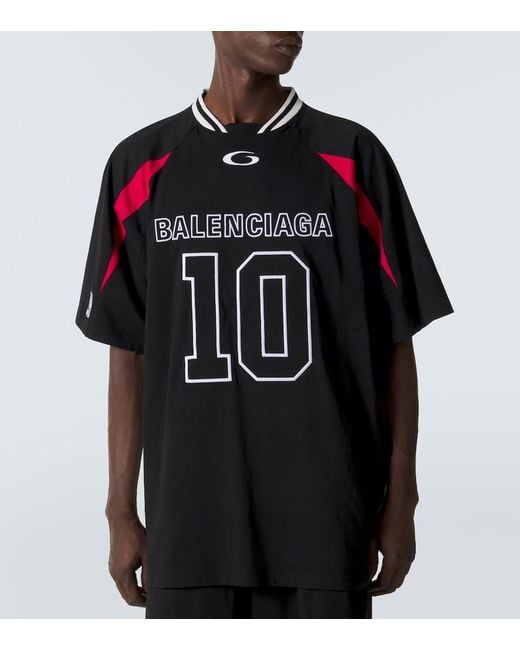 Balenciaga Black X Nba Logo Cotton Jersey T-Shirt for men