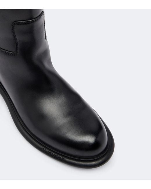 Givenchy Black Pinch Embellished Leather Knee-High Boots