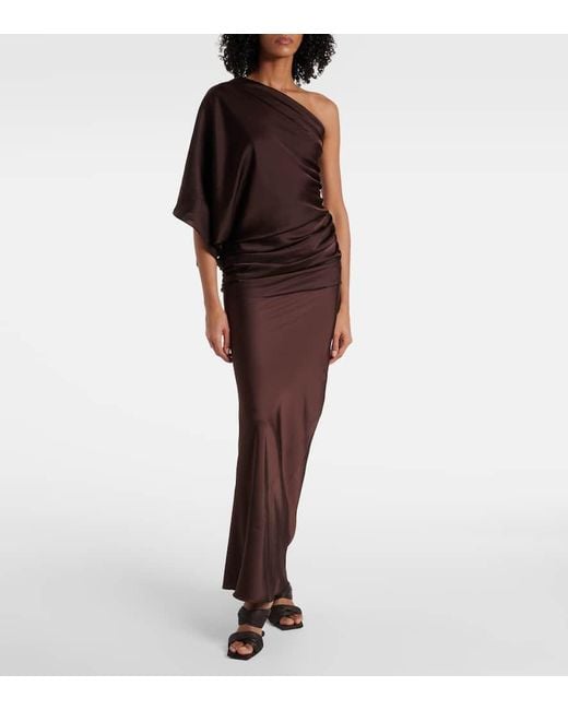Rick Owens Brown Maxirock Aus Satin