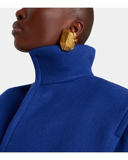 Saint Laurent Yellow Organic Clip-On Earrings