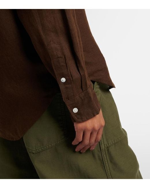 Polo Ralph Lauren Brown Chic Long Sleeve Button-Up Shirt For