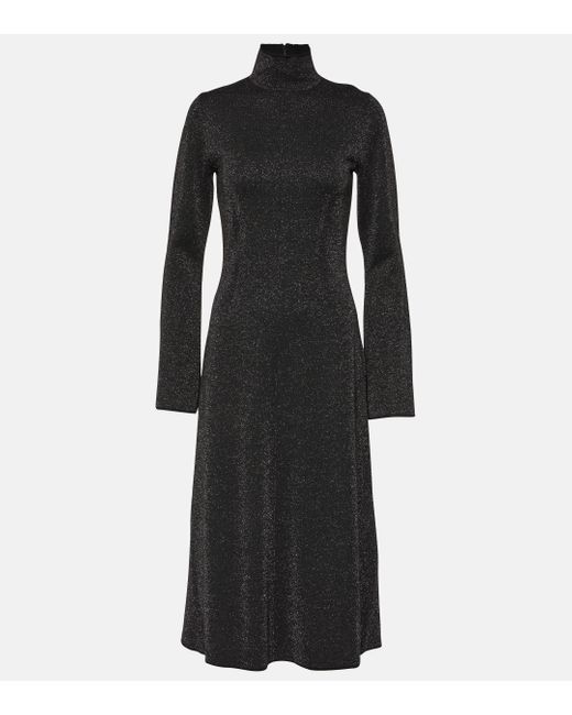 Joseph Black Double Face Wool-blend Midi Dress