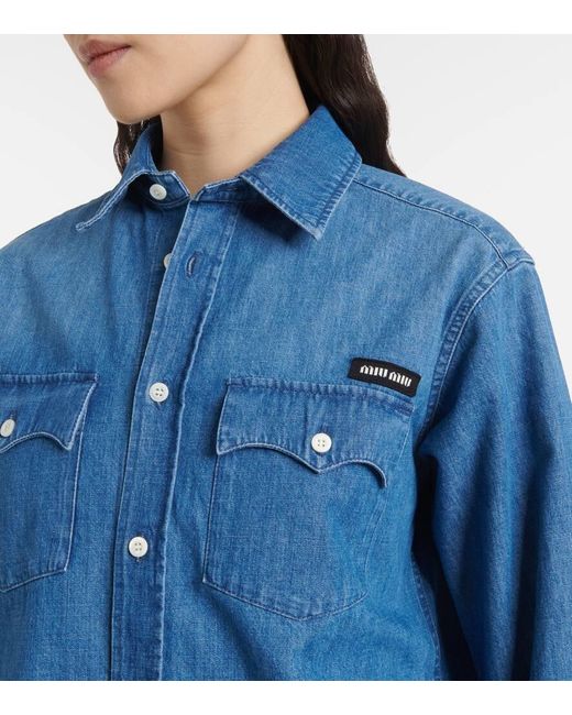 Miu Miu Blue Denim Shirt