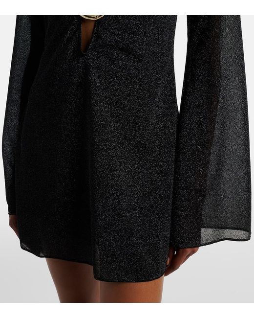 Oseree Black Lumiere Minidress