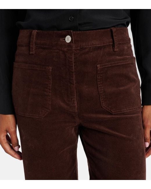 Nili Lotan Brown Florence Corduroy Wide-Leg Pants